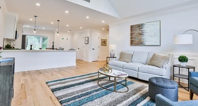Bright interior common area with modern decor