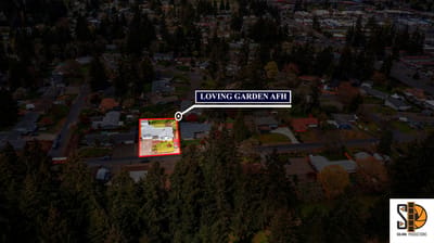 Aerial view of Loving Garden Adult Family Home