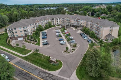 Aerial view of Gable Pines facility and its surrounding area