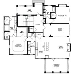 Architectural floor plan of a residence