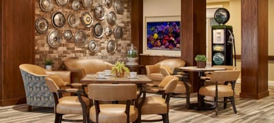 Cozy common area with seating and decor