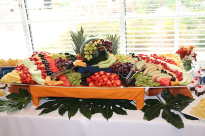 A beautifully arranged fruit platter for residents