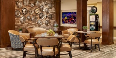 Cozy common area with comfortable seating and decor