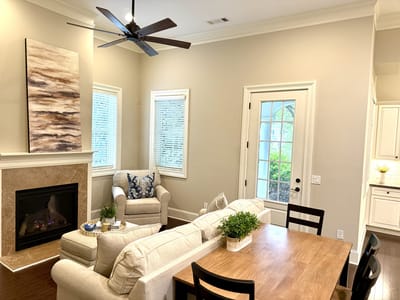 Interior living area of a senior care facility
