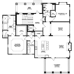 Architectural floor plan of a building layout