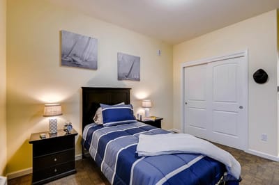 Cozy bedroom in a senior living facility