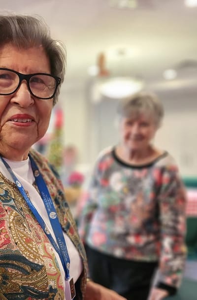 Residents interacting in a common area