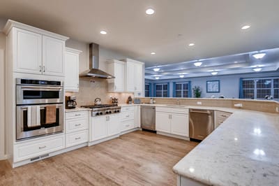 Bright, modern kitchen area with appliances