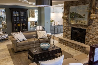 Interior lounge area with comfortable seating