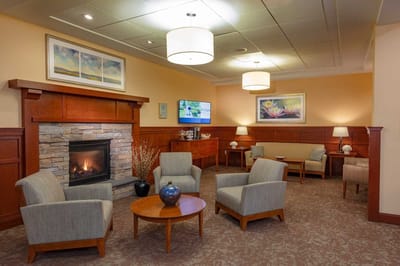 Cozy common area in a senior living facility