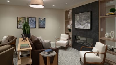Comfortable lounge area with modern decor