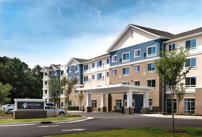 Exterior view of The Willows at Raleigh facility