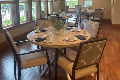 Beautifully set dining table ready for meals
