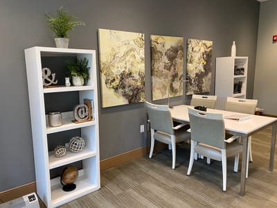 Interior common area with modern decor and seating