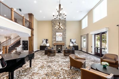Bright and spacious common area with comfortable seating