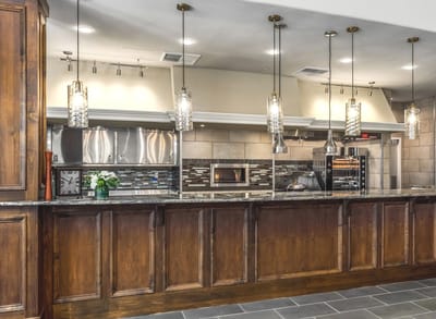 Modern kitchen area with elegant features