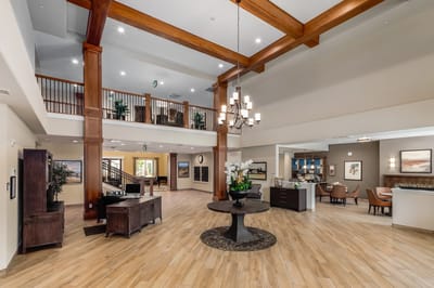 Bright and spacious common area in the facility