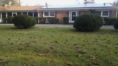 Exterior view of assisted living facility with landscaping.