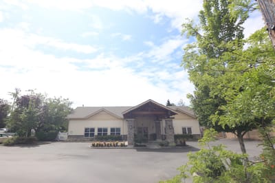 Exterior view of the assisted living facility entrance