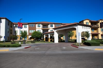 Exterior view of a senior living facility