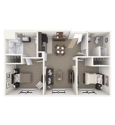 Architectural floor plan of a residential unit