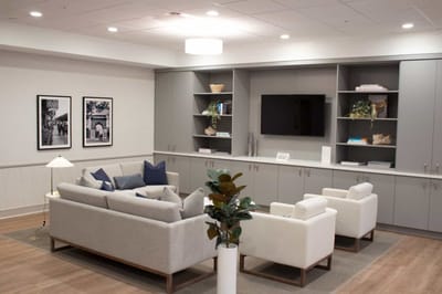Modern common area with comfortable seating
