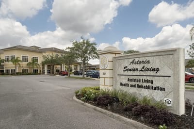Exterior view of Astoria Senior Living building