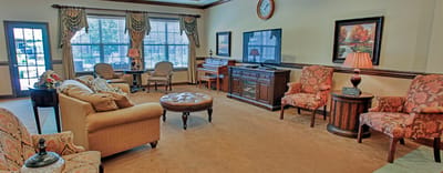 Interior common area with comfortable seating and decor