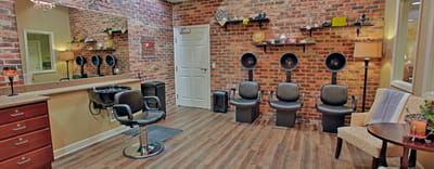 Interior view of a beauty salon area in the facility