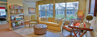 Cozy interior lounge area with comfortable seating