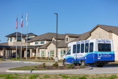 Transport vehicle at the facility entrance