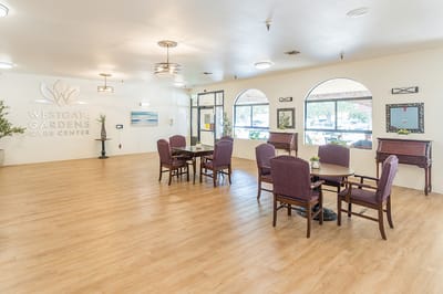 Interior view of Westgate Gardens Care Center common area