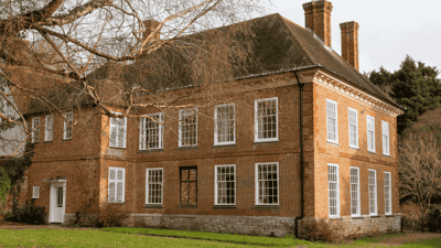 Exterior view of a residential brick building