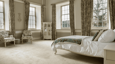 Well-furnished resident room with natural light.
