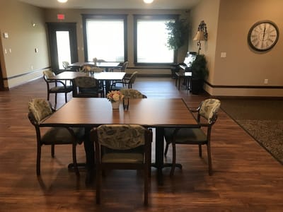 Common area with tables and seating