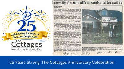 Newspaper article about anniversary celebration