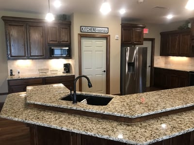Modern kitchen space in the facility