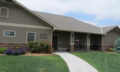 Exterior view of Pearl House with landscaping