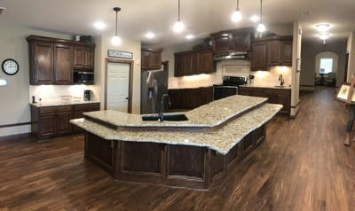 Modern kitchen in an assisted living facility