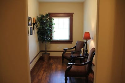 Cozy seating area in a facility interior