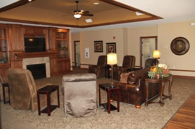 Cozy common area with comfortable seating and decor.