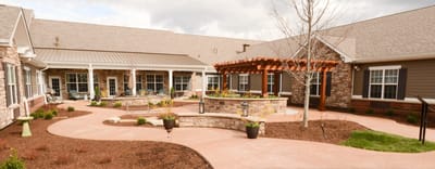 Beautifully landscaped outdoor space for residents