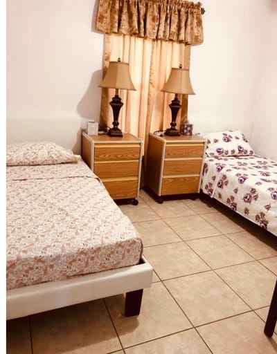 Simple interior view of a shared resident room