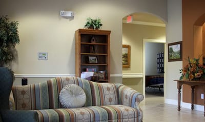 Cozy common area in a senior living facility