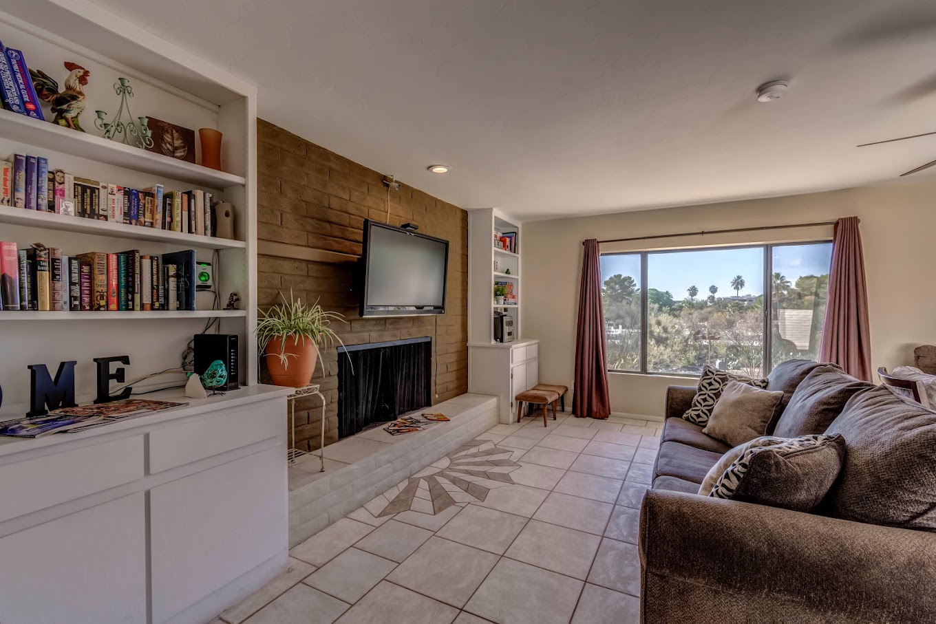 Cozy common area with comfortable seating and a view