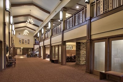 Interior view of a common area in the facility