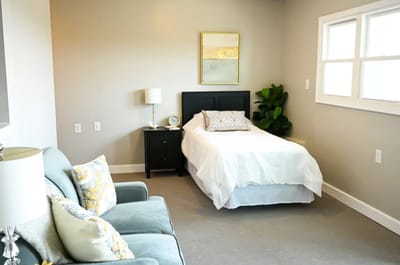 Bright and modern private resident room