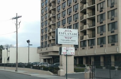 Exterior view of Esplanade luxury senior residences building