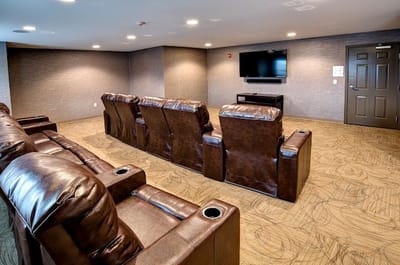 Interior lounge area with comfortable seating