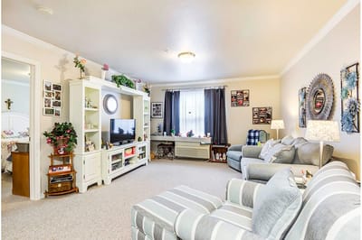 Cozy interior of a resident's living room